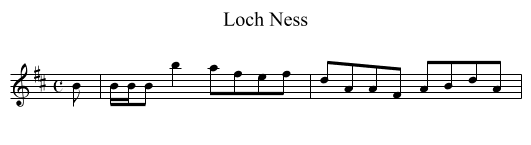 Loch Ness - staff notation