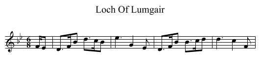 Loch Of Lumgair - staff notation
