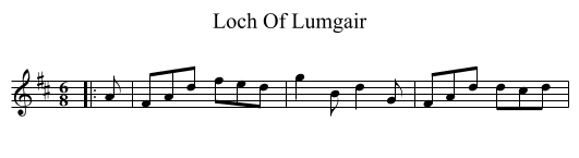 Loch Of Lumgair - staff notation