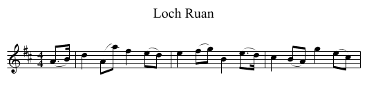 Loch Ruan - staff notation