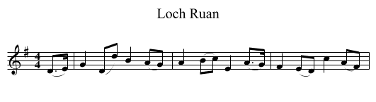 Loch Ruan - staff notation