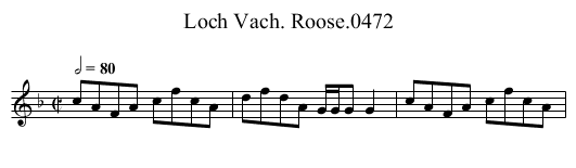 Loch Vach. Roose.0472 - staff notation