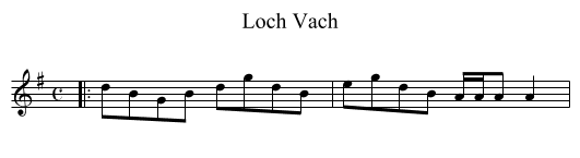 Loch Vach - staff notation