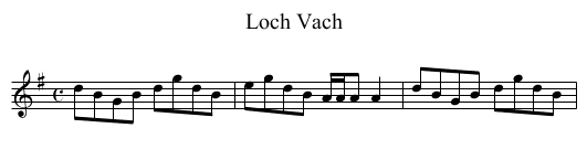 Loch Vach - staff notation