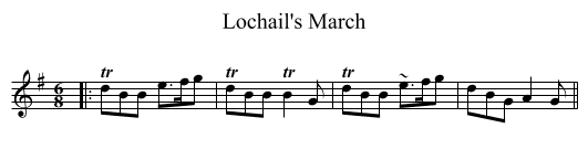 Lochail's March - staff notation