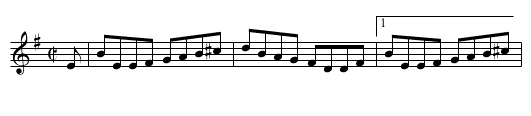 Lochan a' Chait - staff notation
