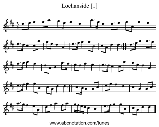Lochanside [1] - staff notation