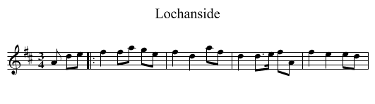 Lochanside - staff notation