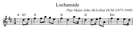 Lochanside - staff notation