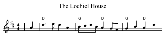 Lochiel House, The  - staff notation