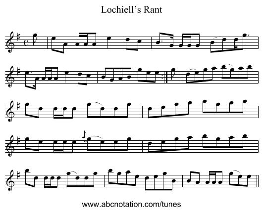 Lochiell’s Rant - staff notation