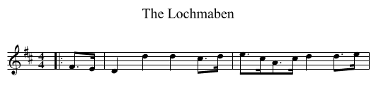 Lochmaben, The  - staff notation