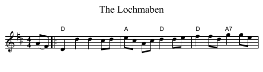 Lochmaben, The  - staff notation