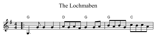 Lochmaben, The  - staff notation