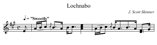 Lochnabo - staff notation