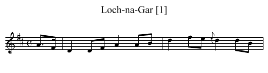 Loch-na-Gar [1] - staff notation