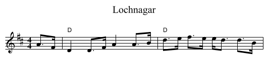 Lochnagar - staff notation