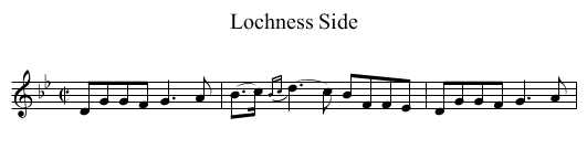 Lochness Side - staff notation