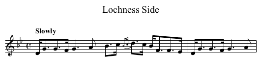 Lochness Side - staff notation