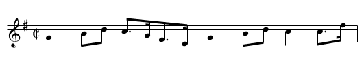 Lochrynach - staff notation