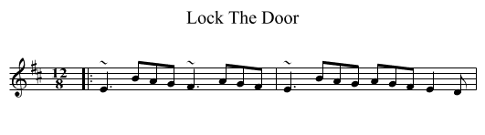 Lock The Door - staff notation