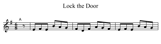 Lock the Door - staff notation