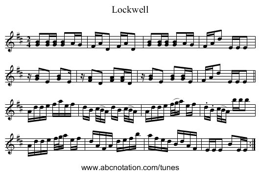 Lockwell - staff notation