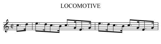 LOCOMOTIVE - staff notation