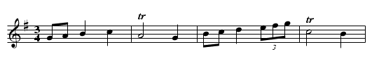 Lod Hobard's Minuet - staff notation