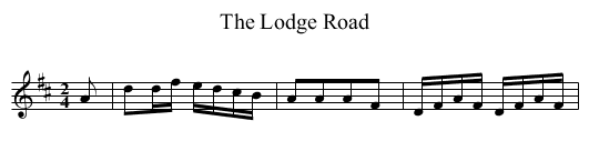 Lodge Road, The - staff notation