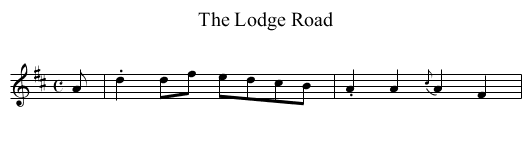 Lodge Road, The - staff notation