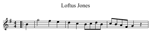 Loftus Jones - staff notation
