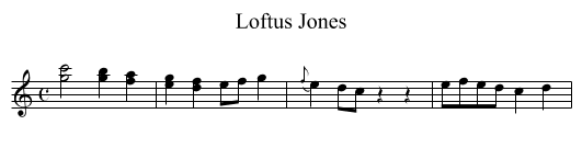 Loftus Jones - staff notation