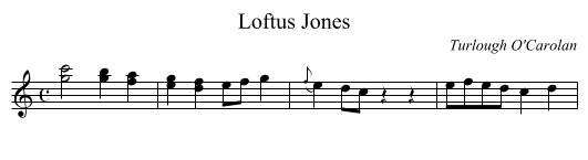 Loftus Jones - staff notation