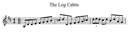 Log Cabin, The  - staff notation