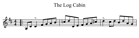 Log Cabin, The  - staff notation
