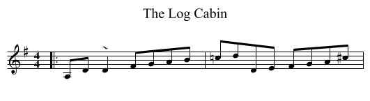 Log Cabin, The  - staff notation