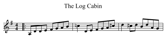 Log Cabin, The  - staff notation