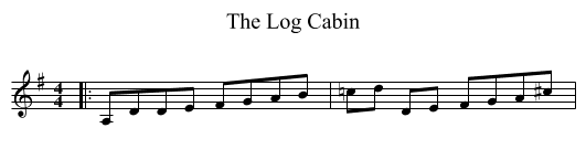 Log Cabin, The  - staff notation