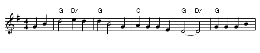 Log Cabin - staff notation