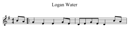 Logan Water - staff notation