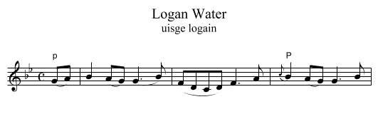 Logan Water - staff notation