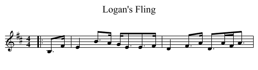 Logan's Fling - staff notation