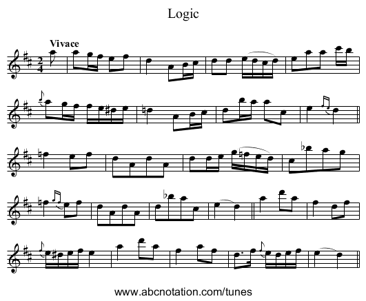 Logic - staff notation