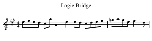 Logie Bridge - staff notation
