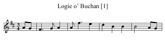 Logie o’ Buchan [1] - staff notation