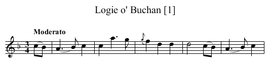 Logie o' Buchan [1] - staff notation