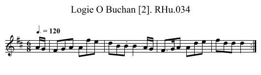 Logie O Buchan [2]. RHu.034 - staff notation