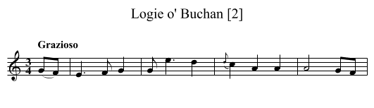 Logie o' Buchan [2] - staff notation