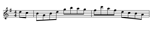 Logier's Hornpipe - staff notation